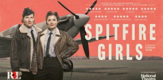 Spitfire Girls UK tour 2026 theatre poster inspired by true stories of women pilots during WWII stage production